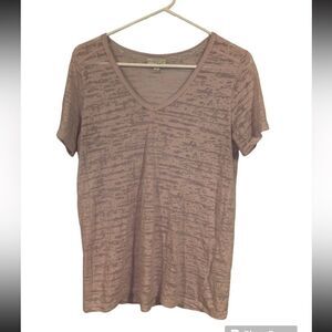 GRANE Large Pink Burnout‎ V Neck Shirt
